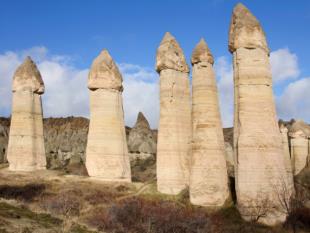 Formações rochosas da Capadocia.