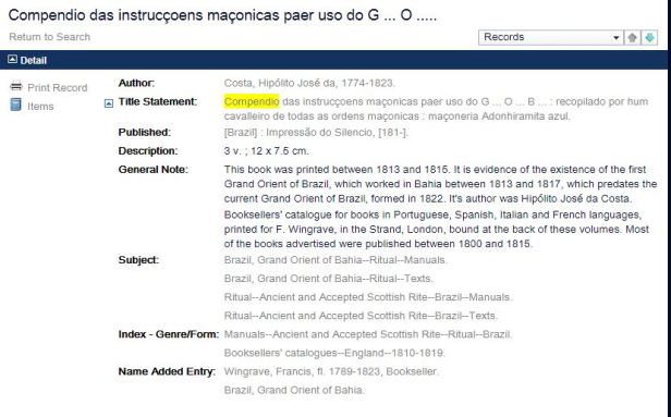 record do compendio